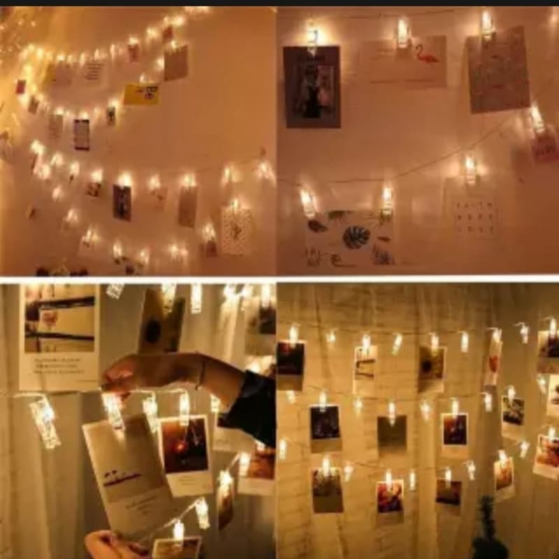 Led photo clip strings