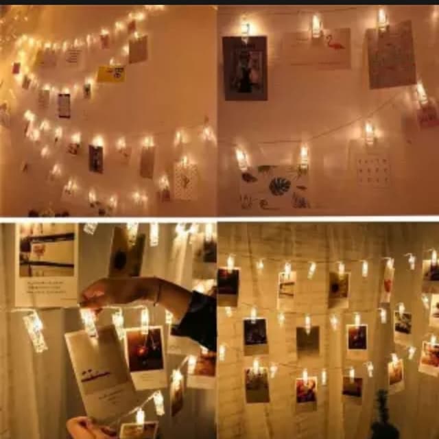 Led photo clip strings