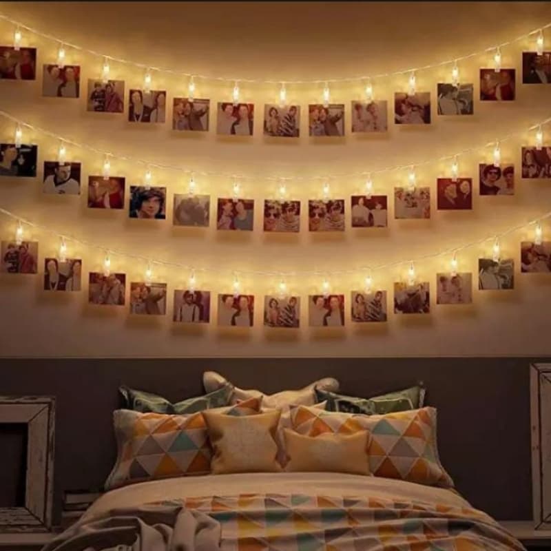 Led photo clip strings