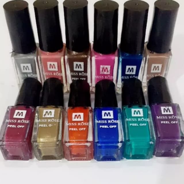 Pack of six miss rose peel of nailpaints