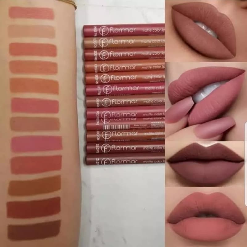 Matte lip pencil set of 6 pcs nude shades
