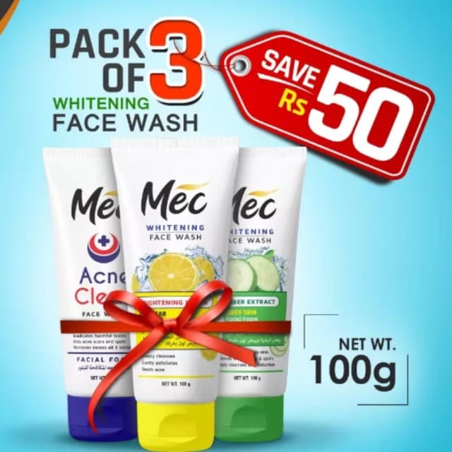 Pack of 3 Mec face wash