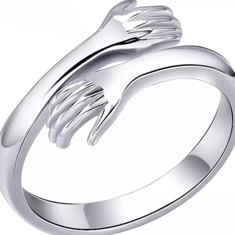 Hug pattern finger ring metal circlet nice gift