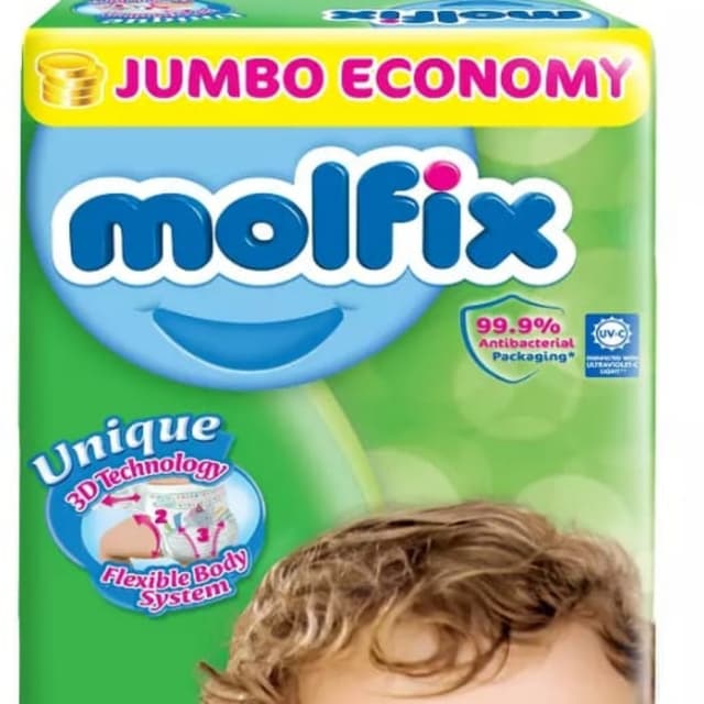 Molfix diaper size 4 ,Maxi , 7_14kg   54pcs jumbo package
