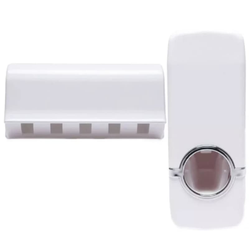 Automatic toothpaste dispenser with wall mount toothpaste holder