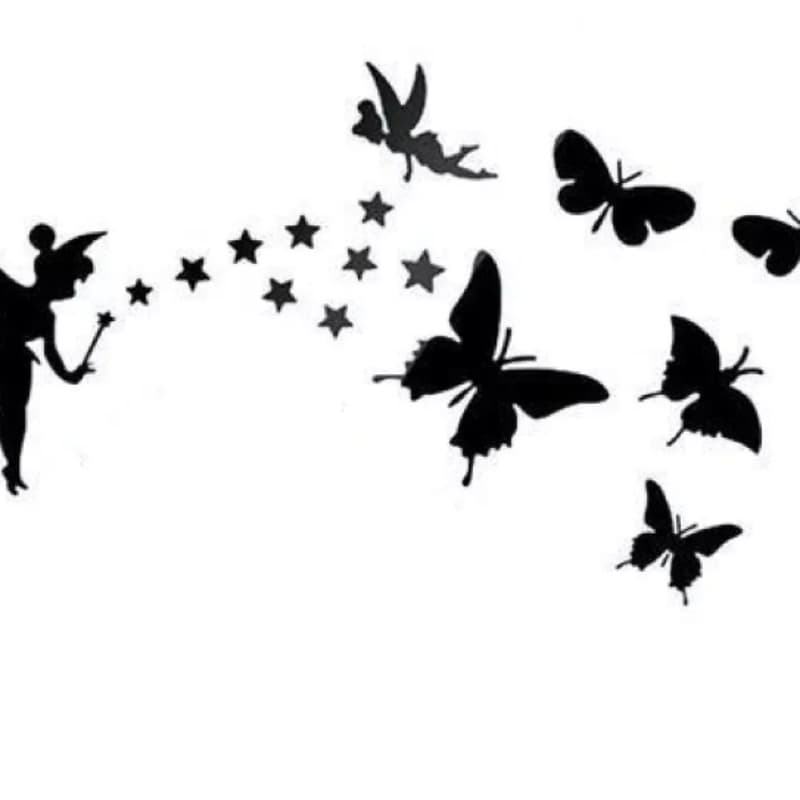 3d fairies with butterflies and stars