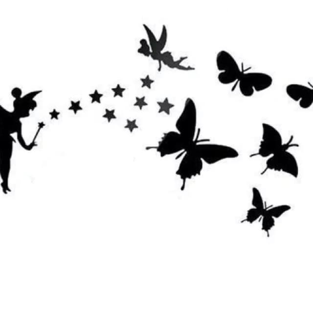 3d fairies with butterflies and stars