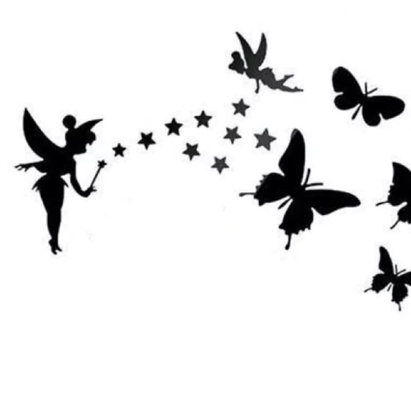 3d fairies with butterflies and stars